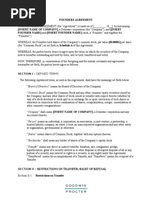 Form Founders Agreement