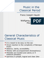 Music in The Classical Period: Franz Joseph Haydn & Wolfgang Amadeus Mozart