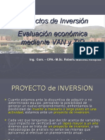 Conceptos Básicos de Proyectos, VAN y TIR