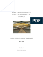 Electrowinning and Electrorefining of Copper (Murdoch University)