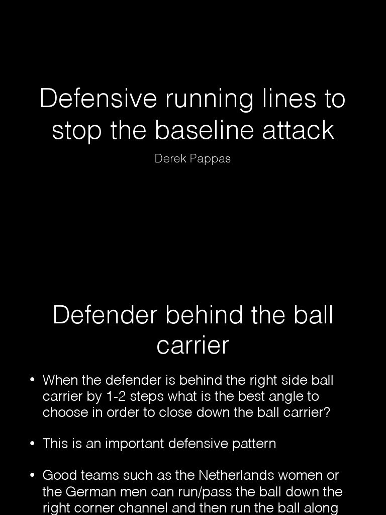 Defensive Running Lines PDF Ball Games Football Codes