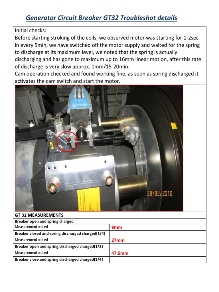Generator Circuit Breaker Problem | PDF | Equipment | Components