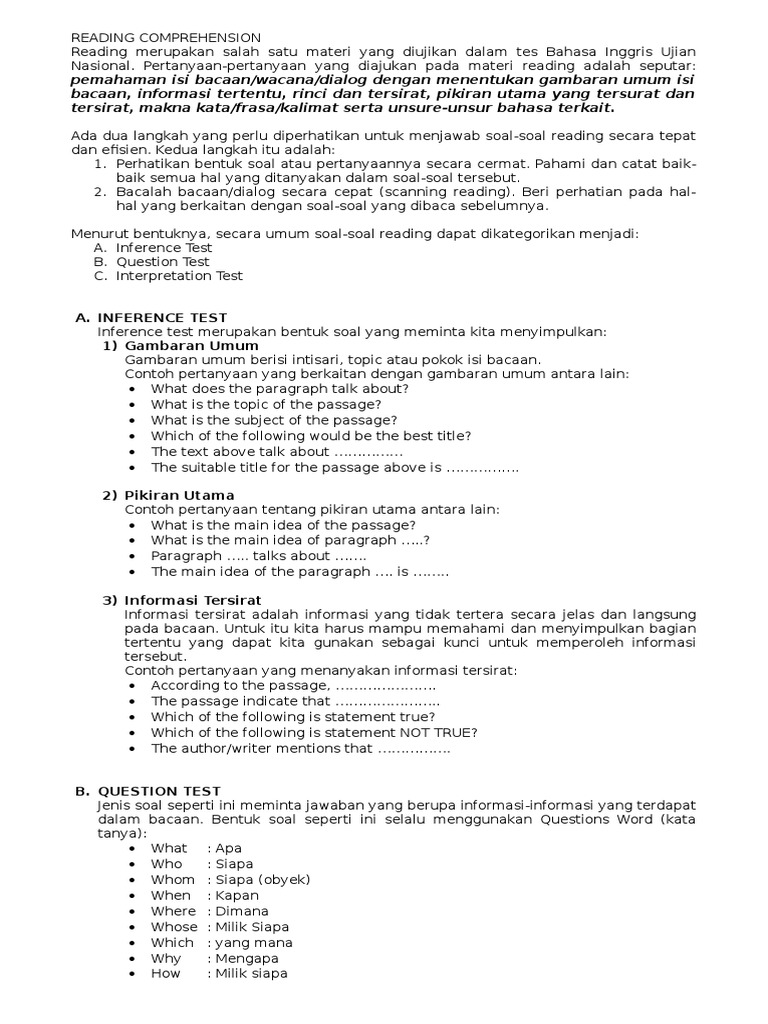 Reading Comprehension