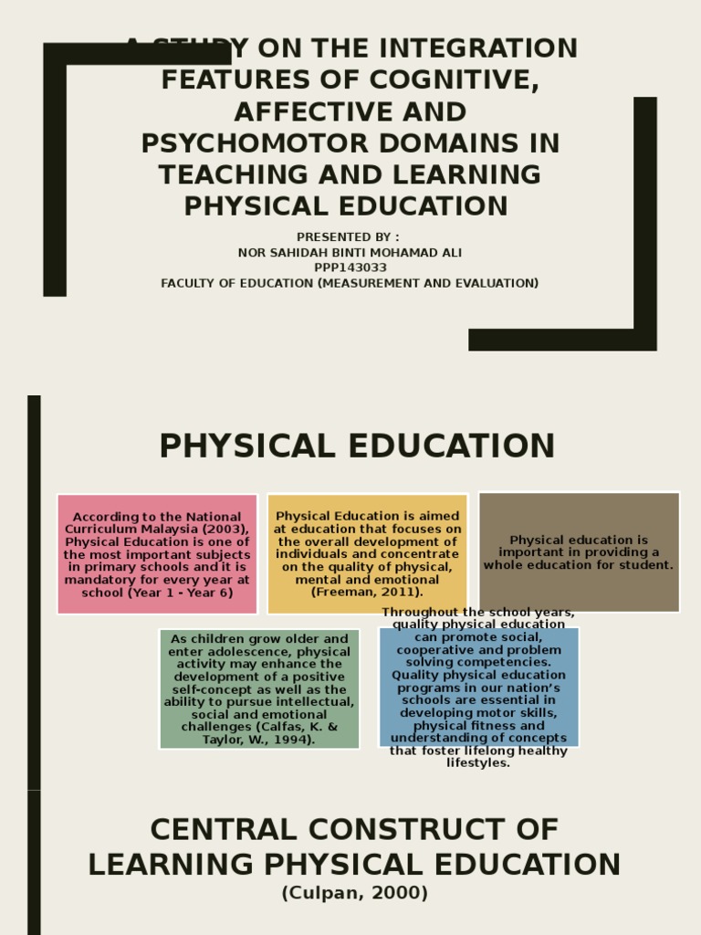 A Study On The Integration Features of Learning Domain | PDF | Physical ...