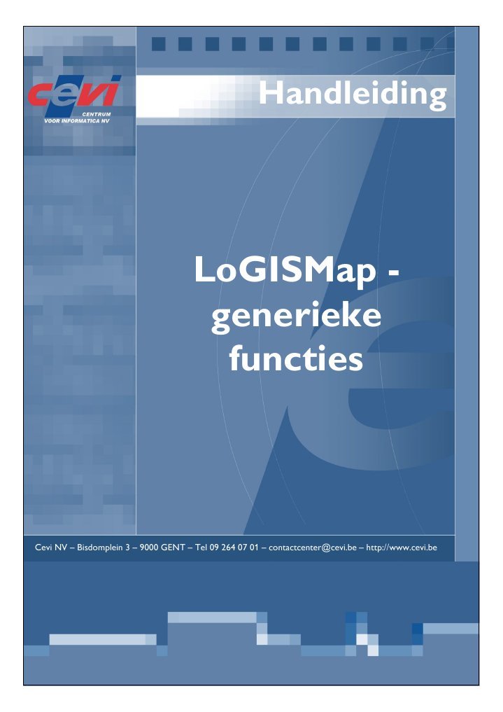 Handleiding LogisMap - Generieke Functies | PDF