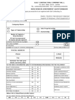 QMS F 09A Rev 05 New Vendor Assessment Questionnaire