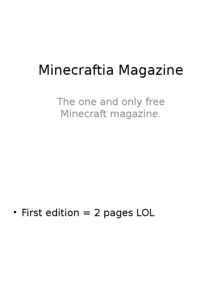 Minecraftia Magazine | PDF