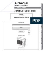 RAS-70YH7/RAC-70YH7 Indoor and Outdoor Unit Manual