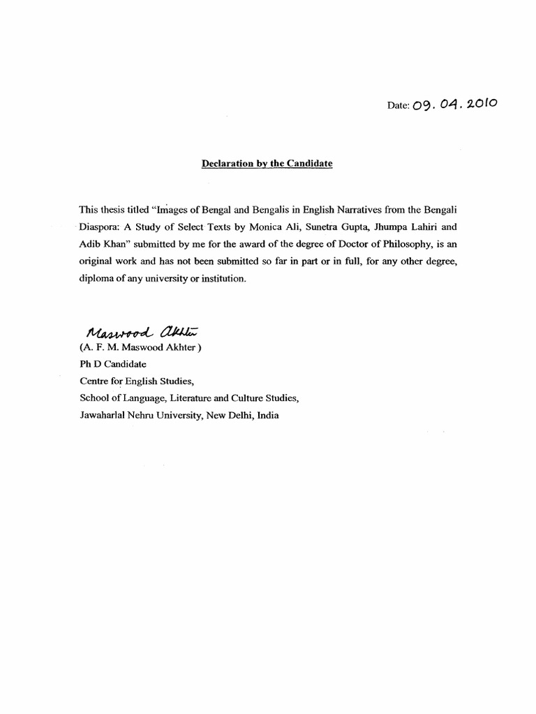 TL/T.L..T : Declaration by The Candidate | PDF