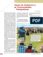 Los Planes de Gobierno y  las Comunidades Campesinas