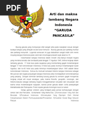 Arti Dan Makna Lambang Negara Indonesia