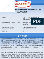 Las Tic en Las Aulas de Educacion Primaria