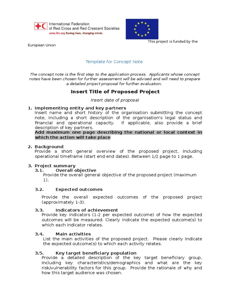 Concept Note  PDF  Budget  Business Intended For Concept Note Template For Project