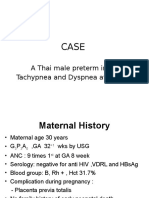 A Thai Male Preterm Infant Tachypnea and Dyspnea After Birth
