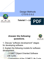 Design Methods CT015-3.5-2: Tutorial 1 - Life Cycle