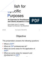1 English for Specific Purposes an Overview for Practitioners and Clients (Academic Amp Corporate)