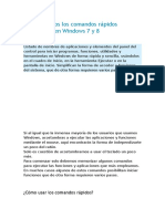 Lista de Todos Los Comandos Rápidos Disponibles en Windows 7 y 8