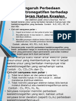 Pengaruh Perbedaan Keelektronegatifan Terhadap Kepolaran Ikatan Kovalen