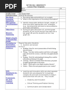 bar graph lesson plan