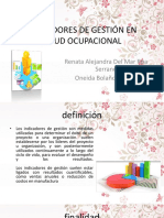 Indicadores de Gestión en Salud Ocupacional