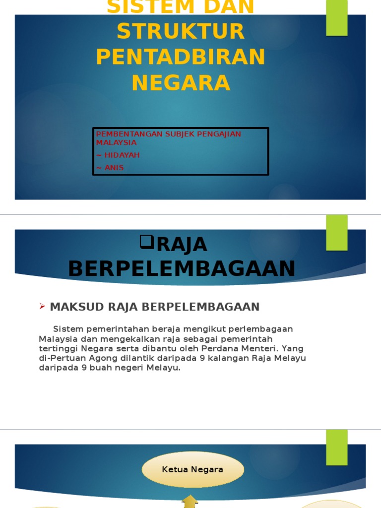 Sistem Dan Struktur Pentadbiran Negara Pdf