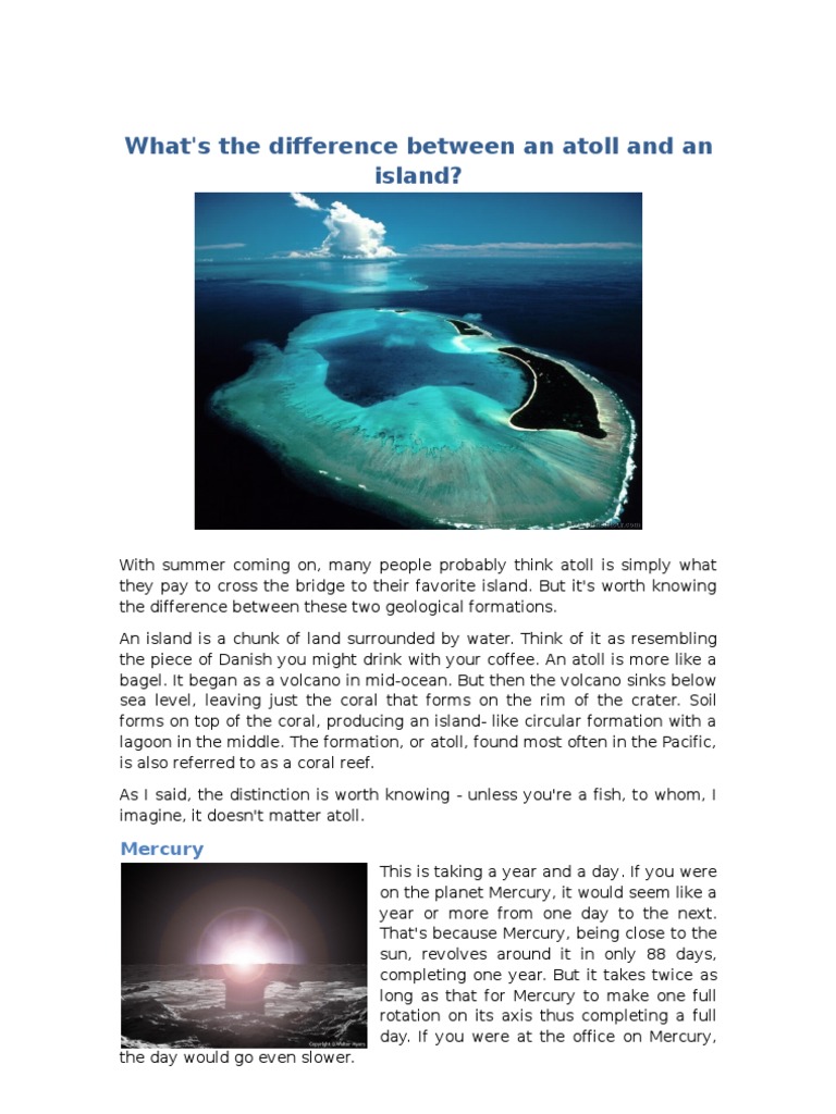 What's The Difference Between An Atoll and An Island PDF