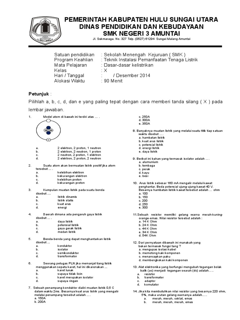 Contoh Soal Pilihan Ganda Tentang Transformator Contoh 