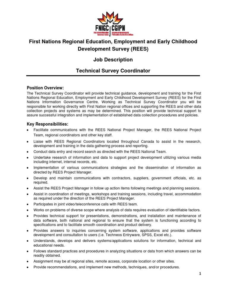 Job Description Technical Survey Coordinator 012412 _5__1 ...