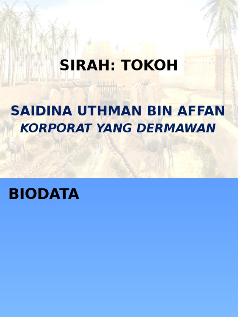 Saidina Uthman Bin Affan  PDF