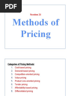 Session 21 Pricing Decisions