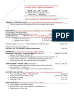 c Spd Sample Resume