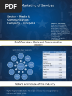 Media and Communication Services Industry in India. Report on Cinepolis