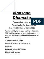 Monsoon Dhamaka: Fans and Geysers Scheme