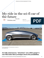 My Ride in The Car of The Future