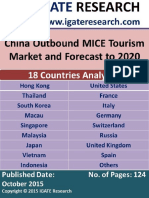 China Outbound MICE Tourism Market and Forecast To 2020