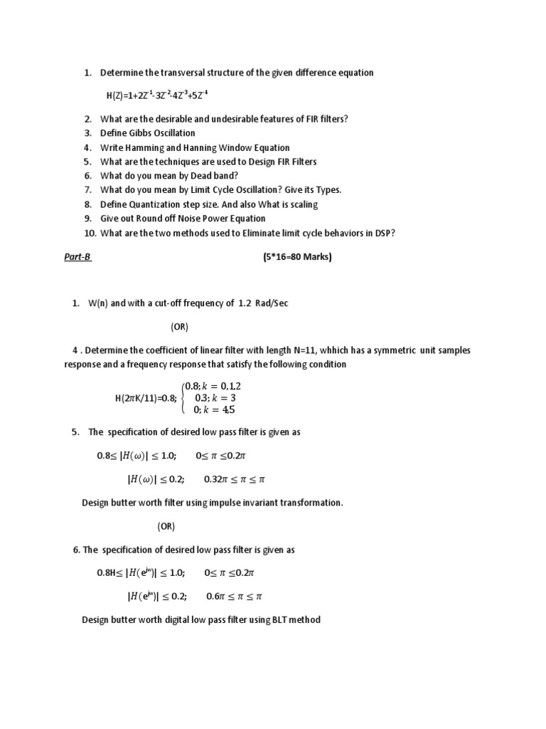 FIR Filter Design and DSP Concepts | PDF | Teaching Methods & Materials