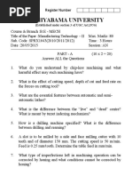 Sathyabama Question Paper