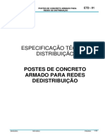 ETD 01 - Postes de Concreto Armado para Redes de Distribuição