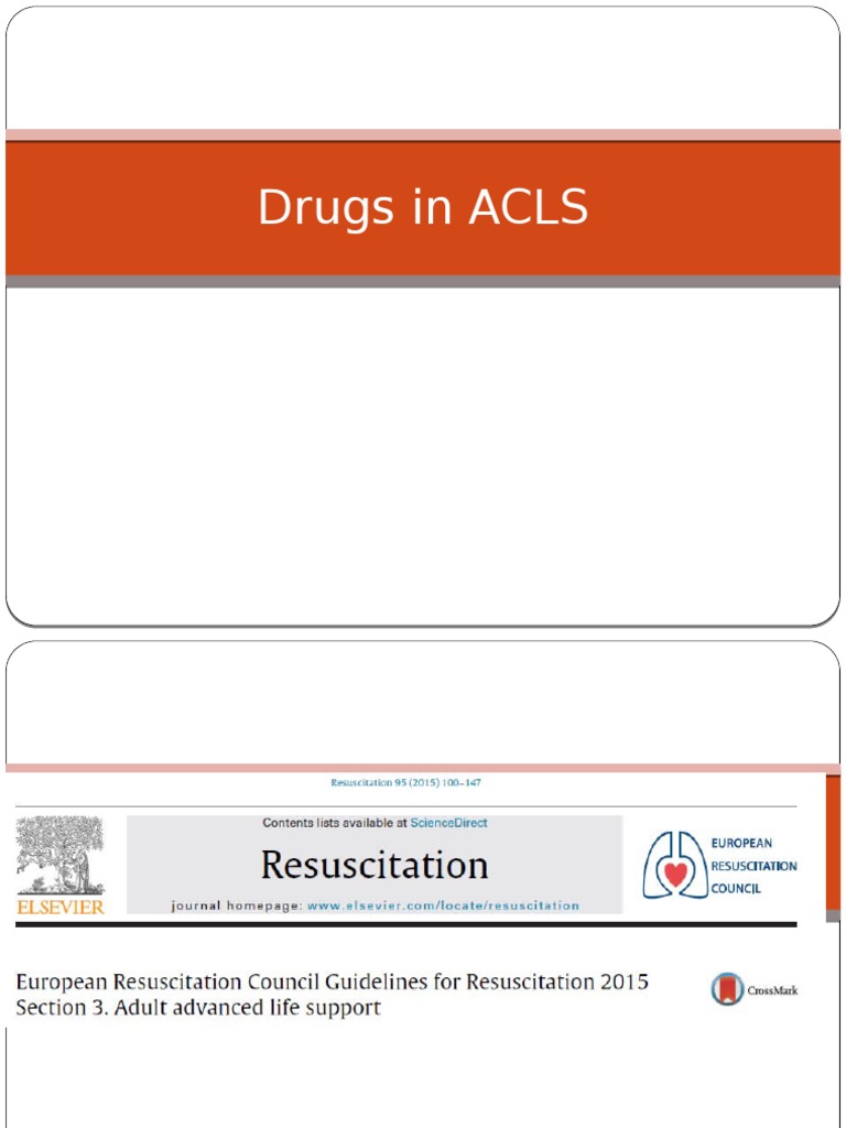 Drugs In Acls 15 Pdf Cardiac Arrhythmia Epinephrine