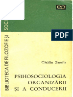 1974 Zamfir Psihosociologia Organizarii PDF