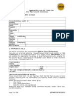 Application Form For CSWIP 10 Year Assessment (Overseas) No Logbook