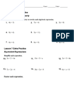 Homework ch6 l6-7 Distributive Property and Equav Expressions