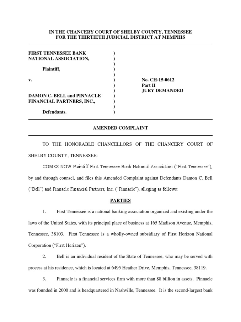 Amended Complaint PDF Tortious Interference Damages