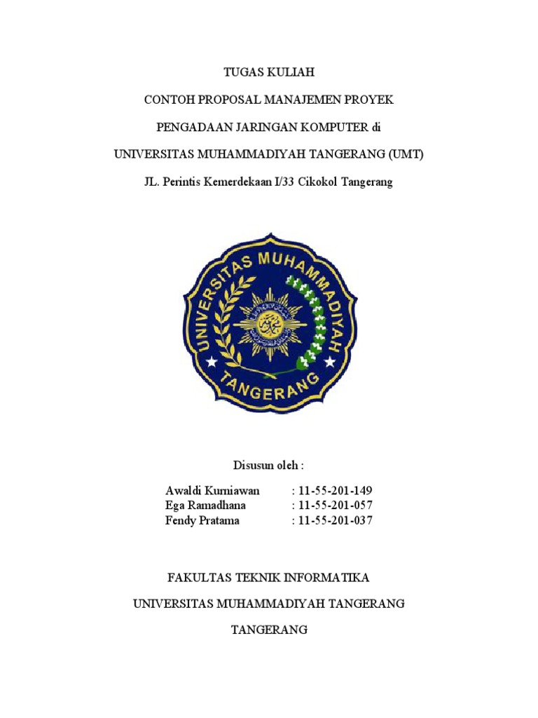 Contoh Proposal Manajemen Proyek