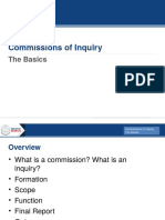 Commissions of Inquiry: The Basics