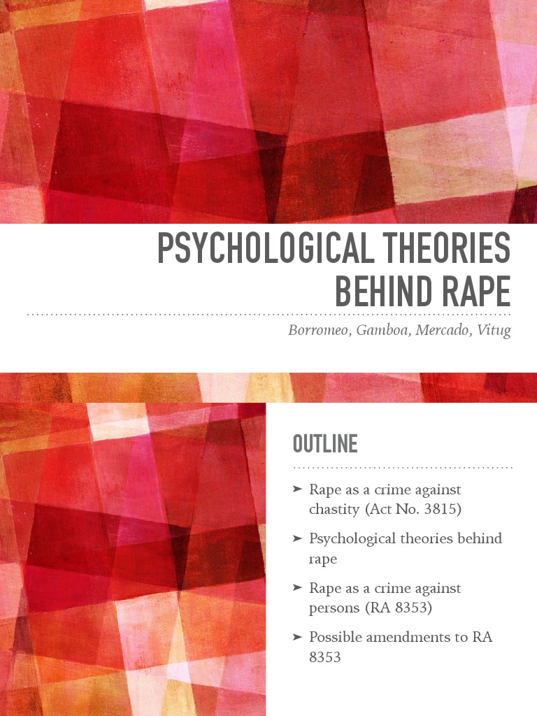 Psychological Theories Behind Rape | PDF | Human Sexual Activity | Rape