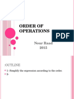 Order of Operations: Nour Raad 2015
