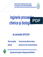 Ingineria Proceselor Chimice Si Biologice