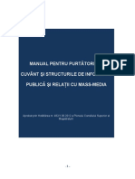 Manual Pentru Purtatorii de Cuvant Si Structurile de Informare Publica Si Relatii Cu Mass-media