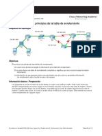 Aplicación de Principios de La Tabla de Enrutamiento